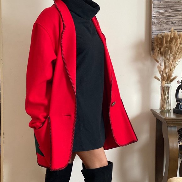 SOLD Vintage 80s Cindy Owings Husky/wolf Oversized Jacket - Picture 3 of 7